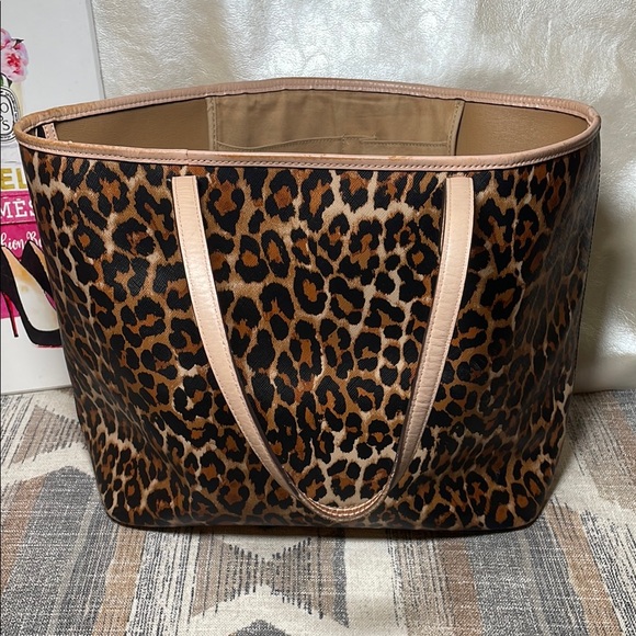 Coach Brown Leopard Print Coated Canvas Metro Ocelot Tote with 3 TAGS🐆 🤩 - Picture 14 of 17